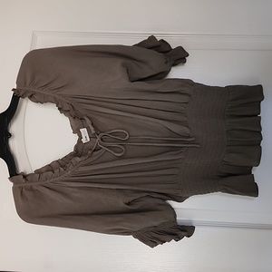 In loom olive colored blouse